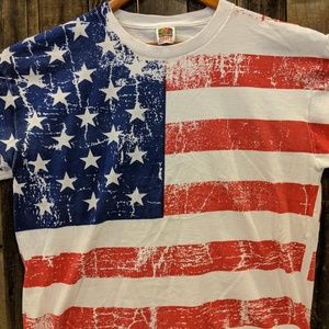 American Flag shirt.